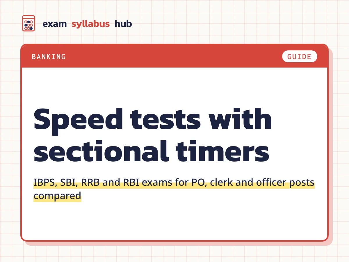 Speed tests with sectional timers